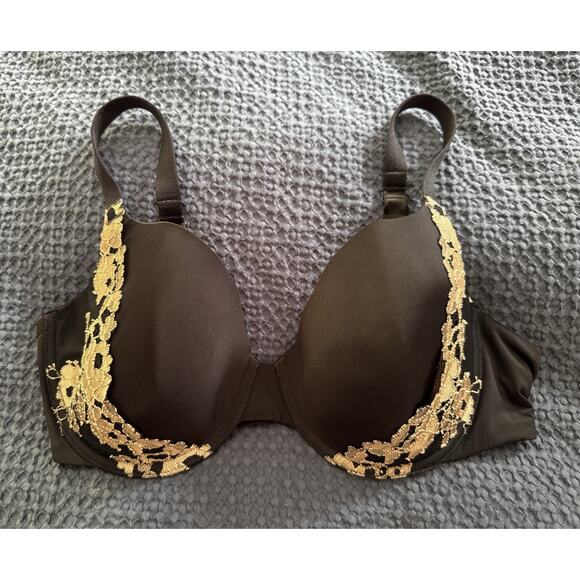 Wacoal Other - Wacol Opulence Contour Bra 40C Black with Tan Lace